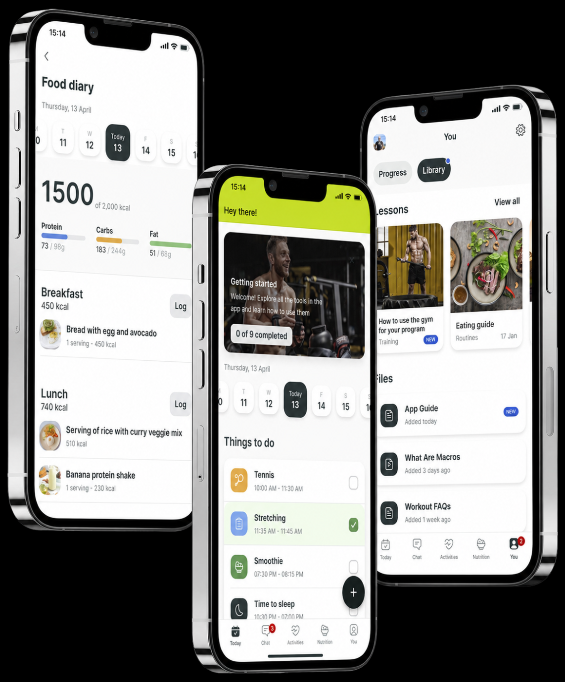 coaching app black background