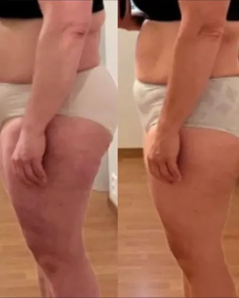 Før og etter: fra størrelse XL til M på 12 uker