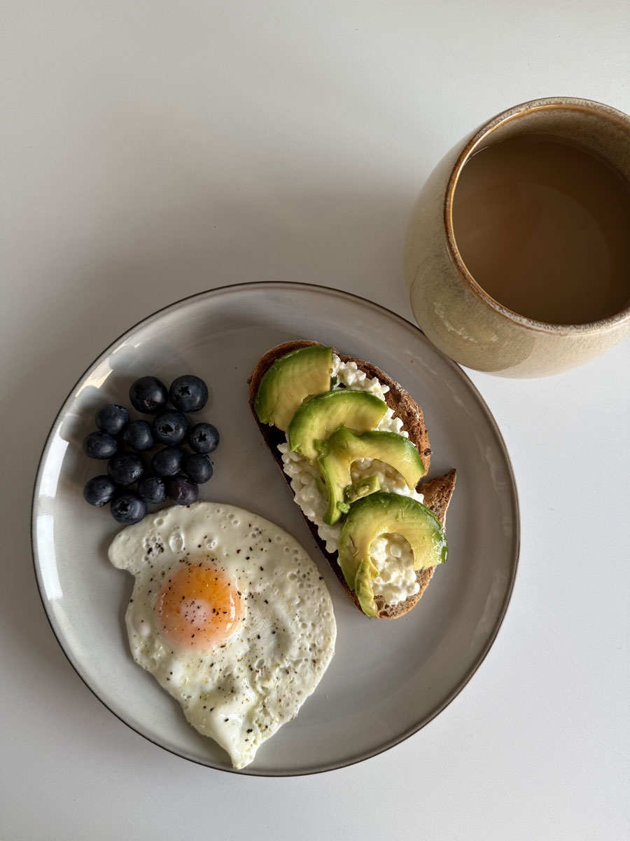 La comida saludable de la entrenadora